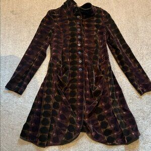 Rundholz Black Label Tie Dye Velvet Coat Wild Child Bohemian S